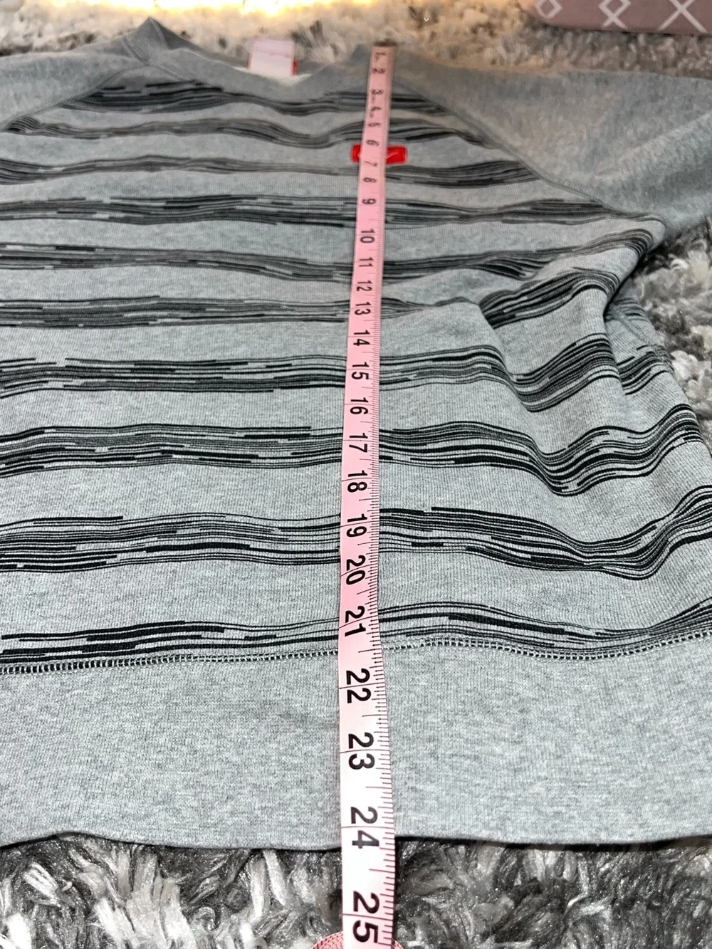Nike Grey Striped Crewneck Sweatshirt